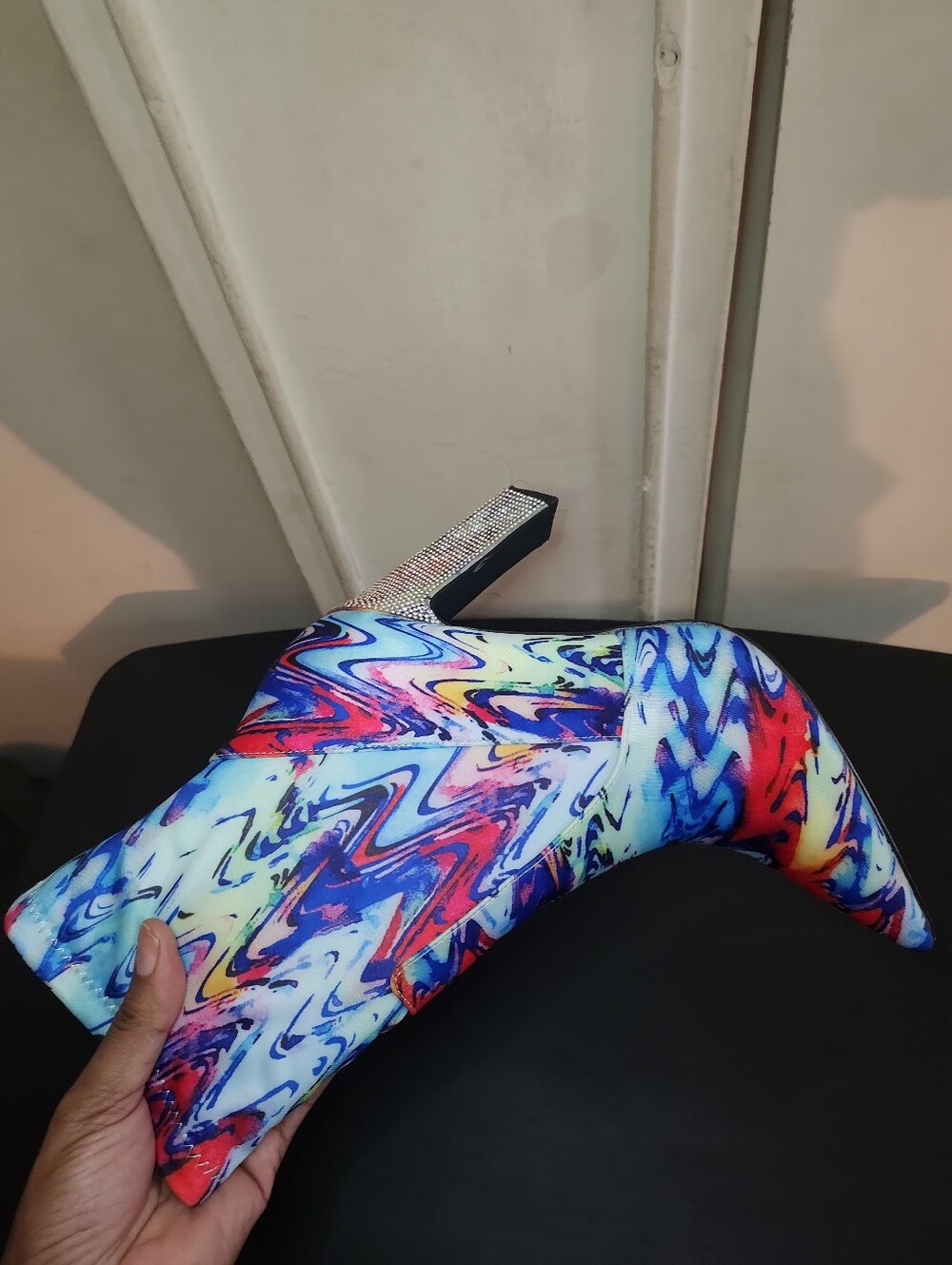 Colorwave Pointed Toe Ankle Boots - Multicolor - Picture 10 of 13